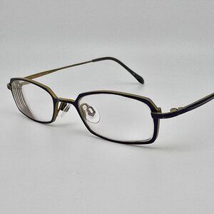 Bevel 8542 Ruvane Metallic Purple on Gold Eyeglasses Frame Japan 44-19-132